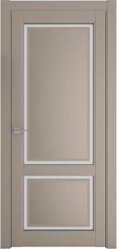 Межкомнатная дверь ALBERO Империя Vinyl Афина-2 серый, стекло металюкс