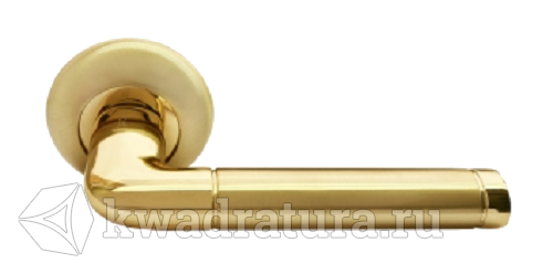 Дверная ручка Rucetti RAP 2 SG/GP матовое золото/золото