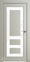 Межкомнатная дверь Uberture NEO ПДО 00005 Серена светло-серый белое стекло