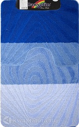 Коврик для ванной комнаты SILVER двойной синий 60*100 + 50*60 см (00232)
