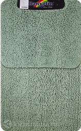 Коврик для ванной комнаты Moss 117 двойной зелёный 60*100 + 50*60 см (00404)