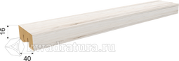 Интерьерная рейка МДФ Дуб Санремо белый 16*40*2700 мм