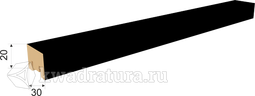 Интерьерная рейка МДФ Black Edition 20*30*2700 мм