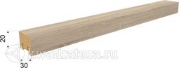 Интерьерная рейка МДФ STELLA Дуб сонома 20*30*2700 мм