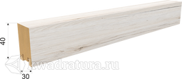 Интерьерная рейка МДФ Дуб Санремо белый 40*30*2700 мм