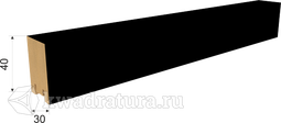 Интерьерная рейка МДФ Black Edition 40*30*2700 мм
