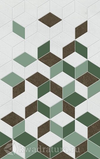 Декор для настенной плитки Gracia Ceramica Веста зел 01 25*40 см 10300000199