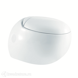 Унитаз подвесной Calypso CS01E, сиденье, микролифт, 590*310*405, белый