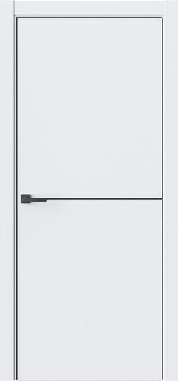 Межкомнатная дверь Дера Премьер 324, эмалекс белый черн. ал. кромка с 4-х сторон