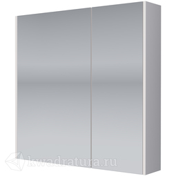 Зеркало-шкаф Dreja PRIME 70, 2 дверцы, 2 стеклянные полки, белый 99.9305