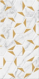 Декор для настенной плитки Береза Керамика Марбл Gold белый 30*60 см BL-MAR/GOLD/ВК/300/600/Б