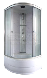 Душевая кабина AQUAPULSE 4102 E fabric white marble 90*90 см