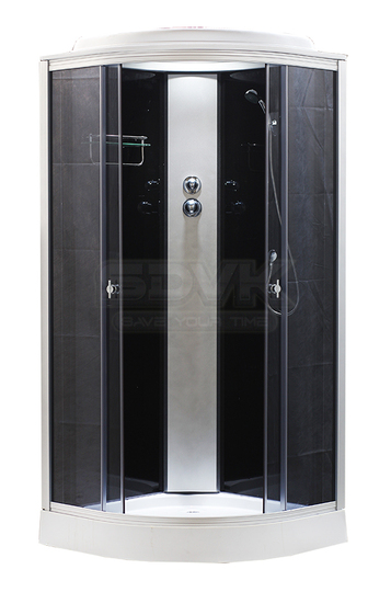 Душевая кабина AQUAPULSE 4122D grey black 90*90 см