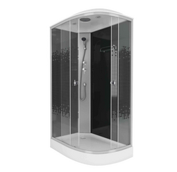 Душевая кабина Niagara Eco NG-4512-14L BLACK 120х80х215 см