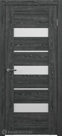 Межкомнатная дверь ALBERO Бостон черное дерево, стекло белое