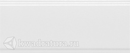 Бордюр для настенной плитки Kerama Marazzi Марсо белый обрезной BDA011R 12*30 см