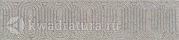 Бордюр для настенной плитки Kerama Marazzi Безана серый обрезной OPB20612137R 5,5*25 см