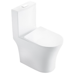 Унитаз напольный Grossman Thin Rim GR-5607SQ тонкий ободок,белый,моноблок с тонкой крышкой,микролифт,смыв торнадо