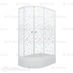 Душевое ограждение Triton Коралл 120*80 В Мозаика Правое (с поддоном) Щ0000038529