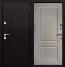 Дверь входная металлическая Е-Трейд 6 см Медный Антик - Бежевый Клен