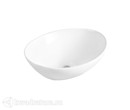 Раковина накладная GROSSMAN GR-3018 без перелива, без отверстия, овал, 410*330*140, белая
