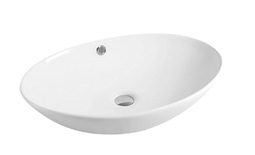 Раковина накладная Piano Ceramic PC-8168 без перелива, без отверстия, овальная, 630*415*160, белая