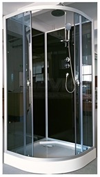 Душевая кабина AQUAPULSE 8507B grey black 90*90 см