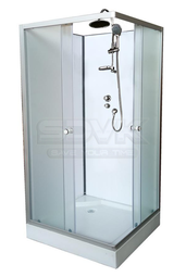 Душевая кабина AQUAPULSE 8508B fabric white 90*90 см