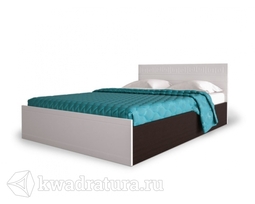 Кровать МекКо Корсика-1 1600 2-х спальная (Венге/Белый глянец)