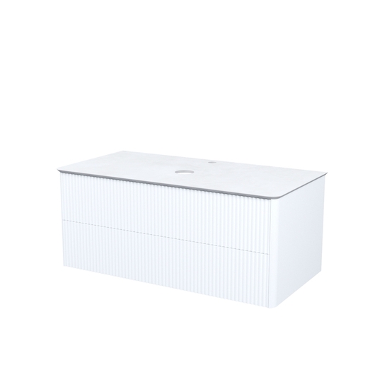 Тумба подвесная  Iddis Aiger 100 см белая со столешницей  AIG10W0i95K