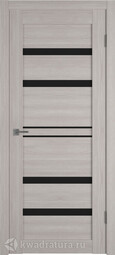 Межкомнатная дверь GreenLine Atum PRO X-26 Stone Oak  (черное стекло)