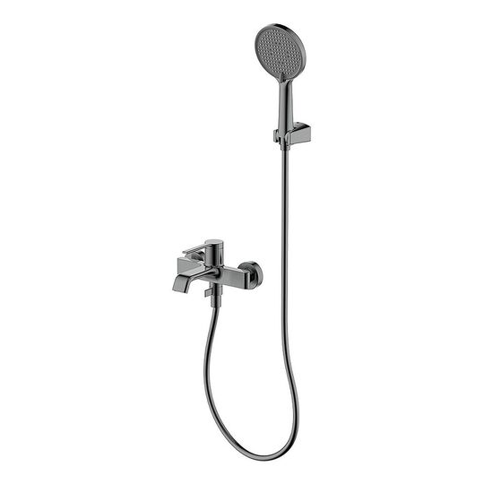 Смеситель для ванны и душа AQUAME Asti AQM6412GM серый матовый