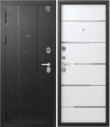 Дверь входная металлическая Центурион С-108 Серый муар - Белый