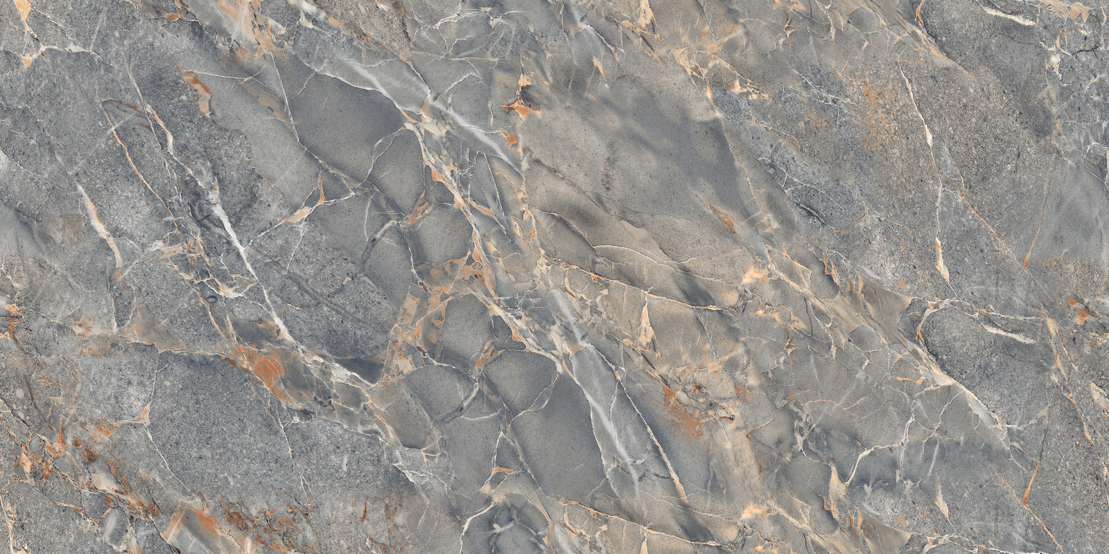 Керамогранит ZM Damasta Grey серый глянцевый 120*60 см в Новосибирске