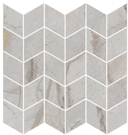 Декор Kerama Marazzi Ифран мозаичный серый светлый глянцевый 30*31.2 см KMD2MSM007BR