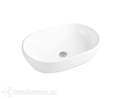 Раковина накладная GROSSMAN GR-3015 без перелива, без отверстия, овал, 600*420*140, белая