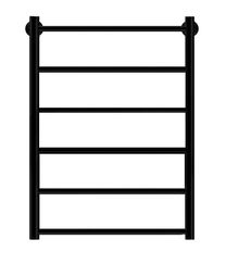 Полотенцесушитель DEROH Treppe 6П, универс. подключ. 500/800 чёрный матовый DWTE500800RAL9005MATUC