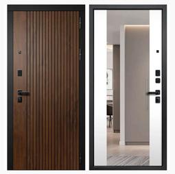 Дверь входная металлическая FlyDoors Форест Дуб медовый - Velluto bianco