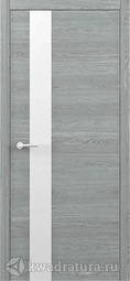 Межкомнатная дверь ALBERO Status G Дуб скальный, стекло белое, кромка с 2-х сторон, врезка замка Morelli 1895 и скр. петель