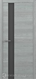 Межкомнатная дверь ALBERO Status G Дуб скальный, стекло черное, кромка с 2-х сторон, врезка замка Morelli 1895 и скр. петель