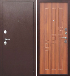 Дверь входная металлическая Феррони Гарда 8 мм Медь антик - Рустикальный дуб