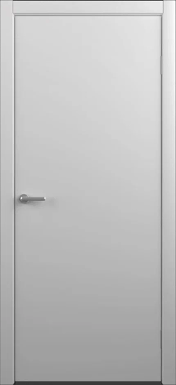 Межкомнатная дверь ALBERO Эмаль Геометрия 1 серый с магнитной защелкой