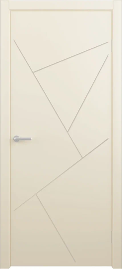 Межкомнатная дверь ALBERO Эмаль Геометрия 2 Латте с магнитной защелкой