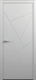 Межкомнатная дверь ALBERO Эмаль Геометрия 2 серый с магнитной защелкой