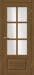 Межкомнатная дверь Матадор Гранада ДО античный кедр, стекло белое