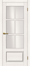 Межкомнатная дверь Матадор Гранада ДО дуб белый, стекло белое