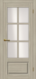 Межкомнатная дверь Матадор Гранада ДО дуб дымчатый, стекло белое