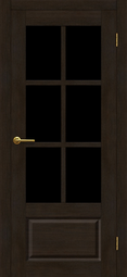 Межкомнатная дверь Матадор Гранада ДОч палисандр, стекло черное
