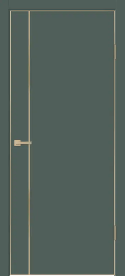 Межкомнатная дверь Velldoris (Веллдорис) TECHNO GOLD MV1 EMALUX Яшма алюм. кромка и молдинг шампань