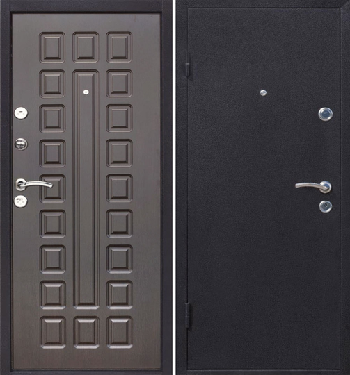 Дверь входная металлическая Йошкар Медь антик темный - Венге